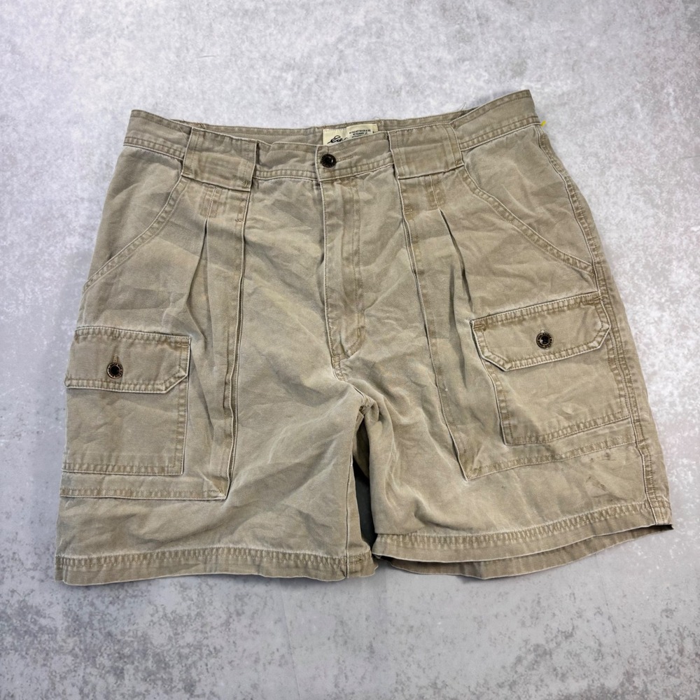 Eddie Bauer Cargo Shorts Khaki Cotton Utility Hiking Outdoor Men's 35